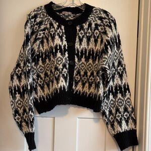J.crew fair isle cardigan sweater